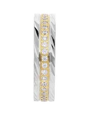 Argolla de oro 14 k Fonelli zirconia