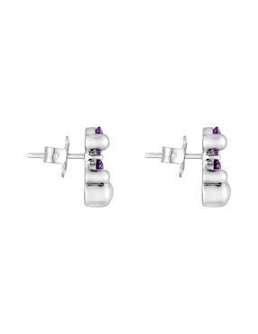 Aretes de oso Tous de plata P 925 con acabado brillante zafiro