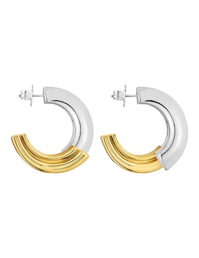 Aretes de aro circulares Tous 1950 de plata P 925 con acabado brillante