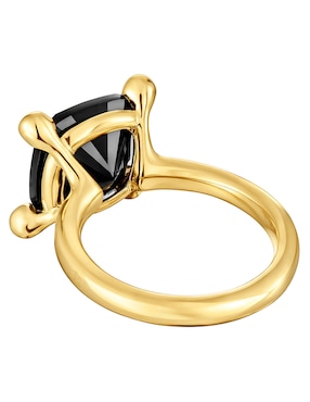 Anillo con gema cuadrado Tous Color Black de plata P 925 ónix baño de oro