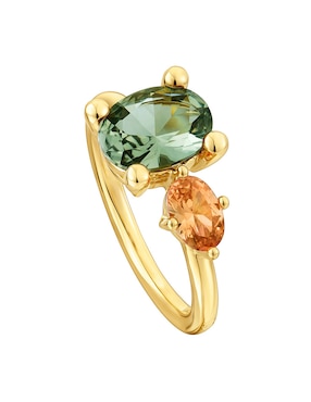 Anillo con gema Tous Color Lab de plata P 925 espinela con acabado baño de oro