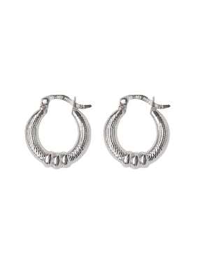 Arracadas Teresa Díaz Joyería Mexicana de plata P 925 con acabado plateado