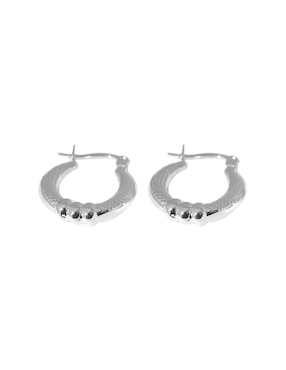 Arracadas Teresa Díaz Joyería Mexicana de plata P 925 con acabado plateado