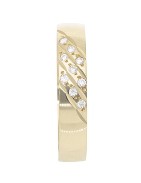 Argolla de oro amarillo 14 k Fonelli My love zirconia