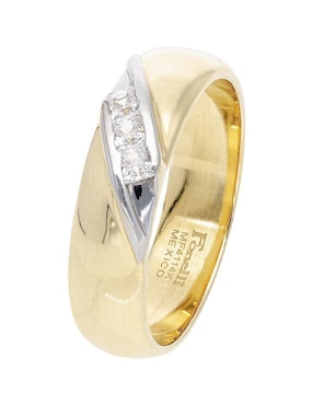 Argolla de oro 14 k Fonelli zirconia
