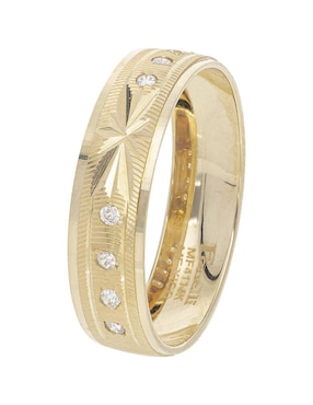 Argolla de oro amarillo 14 k Fonelli zirconia