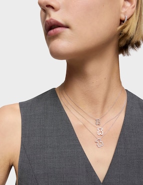 Dije de oso Tous icon gems de oro blanco 18 K