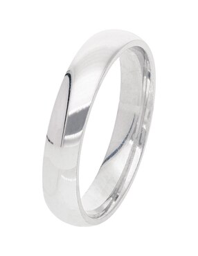Argolla de oro blanco 14 k Fonelli Alliance