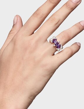 Anillo de oso Tous Color Bear P 925 de plata zafiro brillante