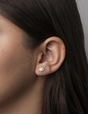 Broqueles de unicornio Mardía de oro con acabado esmaltado