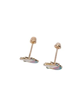 Broqueles de unicornio Mardía de oro con acabado esmaltado