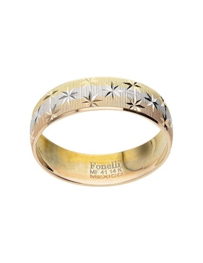 Argolla de oro florentino 14 k Fonelli
