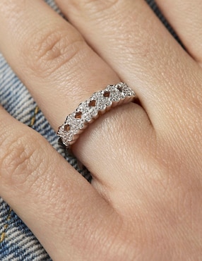 Anillo de oso Tous Puppies 18 k de oro blanco diamante pavé