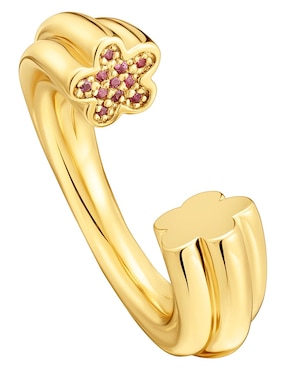 Anillo Tous de plata P 925 rodolita con acabado baño de oro