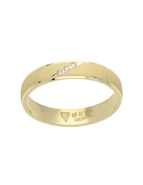 Argolla de oro amarillo 10 k Fonelli zirconia