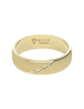 Argolla de oro amarillo 10 k Fonelli zirconia