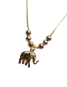 Collar con dije de elefante Limerence By Claudia Herrera de oro laminado 14 K