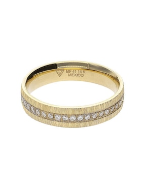 Argolla de oro 14 k Fonelli Anhelo zirconia
