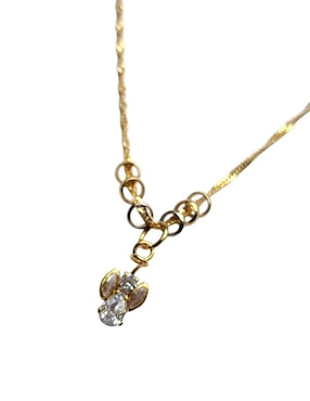 Collar con dije ángel de ángel Limerence By Claudia Herrera de oro laminado 14 K