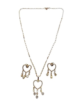 Aretes y collar de corazón Limerence by Claudia Herrera Atrapasueños zirconia