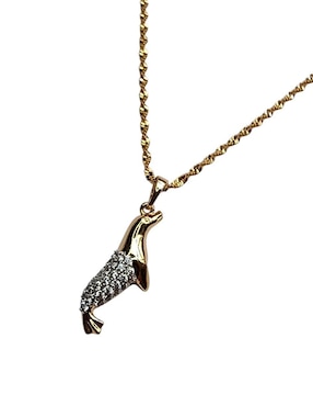 Collar con dije de foca Limerence By Claudia Herrera de oro laminado 14 K