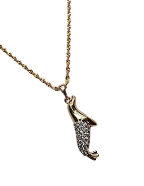 Collar con dije de foca Limerence By Claudia Herrera de oro laminado 14 K