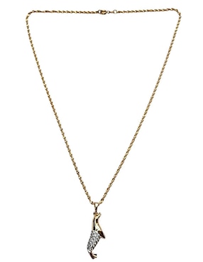 Collar con dije de foca Limerence By Claudia Herrera de oro laminado 14 K