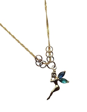 Collar con dije de hada Limerence By Claudia Herrera Magia de oro laminado 14 K