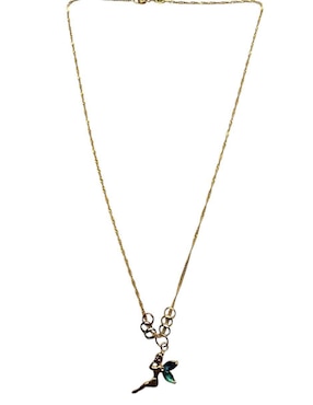 Collar con dije de hada Limerence By Claudia Herrera Magia de oro laminado 14 K