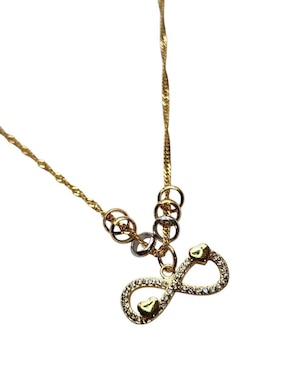 Collar con dije de infinito Limerence By Claudia Herrera de oro laminado 14 K