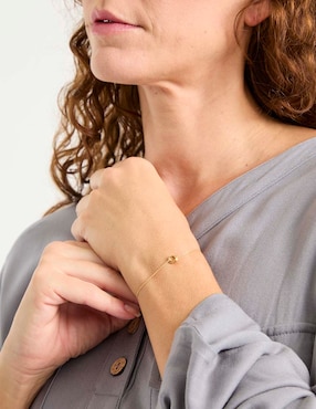 Brazalete Unoaerre de oro amarillo 14 K con acabado pulido