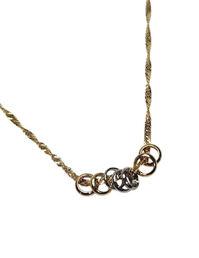 Collar con dije Limerence By Claudia Herrera de oro laminado 14 K