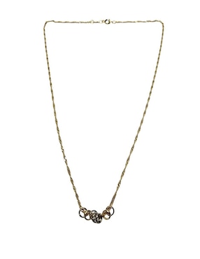 Collar con dije Limerence By Claudia Herrera de oro laminado 14 K