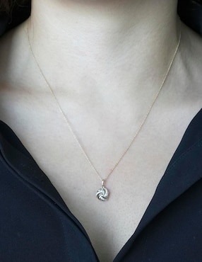 Collar Mjj Brilliant Inc de oro 14 K