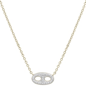 Collar Mjj Brilliant Inc de oro 14 k