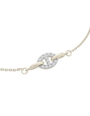 Pulsera Mjj Brilliant Inc de oro 14 K con acabado brillante