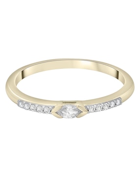 Anillo circular Mjj Brilliant Inc 14 k de oro diamante pavé