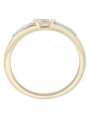 Anillo circular Mjj Brilliant Inc 14 k de oro diamante pavé