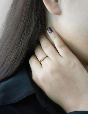 Anillo Mjj Brilliant Inc Diamon Ring 14 k de oro diamante brillante