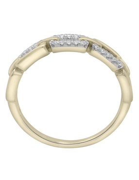 Anillo circular Mjj Brilliant Inc 14 k de oro diamante pavé