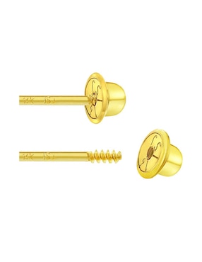 Broqueles de cupcake In Season Jewelry de oro amarillo 14 K con acabado pulido