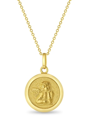 Collar con dije de ángel In Season Jewelry oro amarillo 14 k