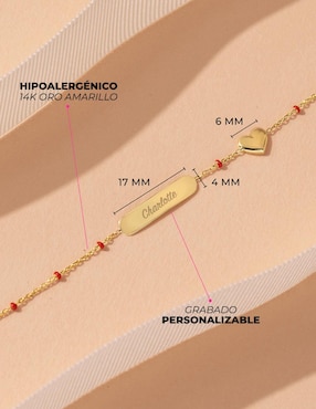 Pulsera In Season Jewelry de oro amarillo 14 K con acabado pulido
