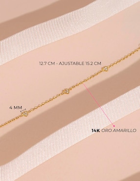 Pulsera In Season Jewelry de oro amarillo 14 K con acabado pulido