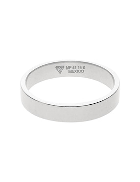 Argolla de oro blanco 14 k Fonelli Promesa