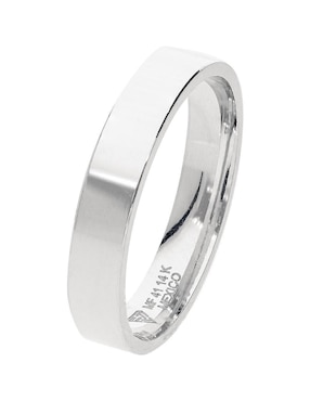 Argolla de oro blanco 14 k Fonelli Promesa