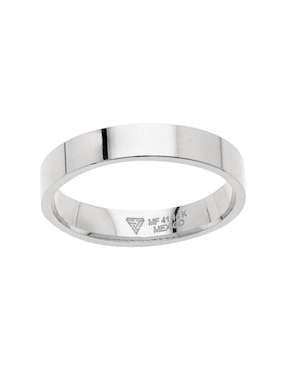 Argolla de oro blanco 14 k Fonelli Promesa
