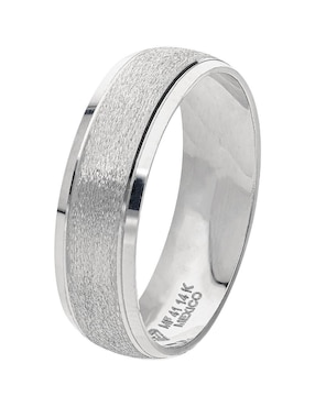 Argolla de oro blanco 14 k Fonelli Cascada