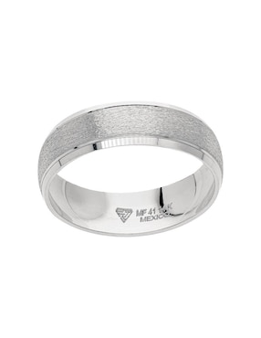 Argolla de oro blanco 14 k Fonelli Cascada