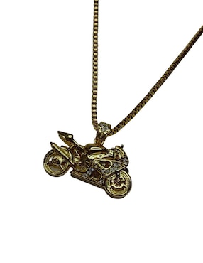Collar con dije Limerence By Claudia Herrera Motocicleta de oro laminado 14 K